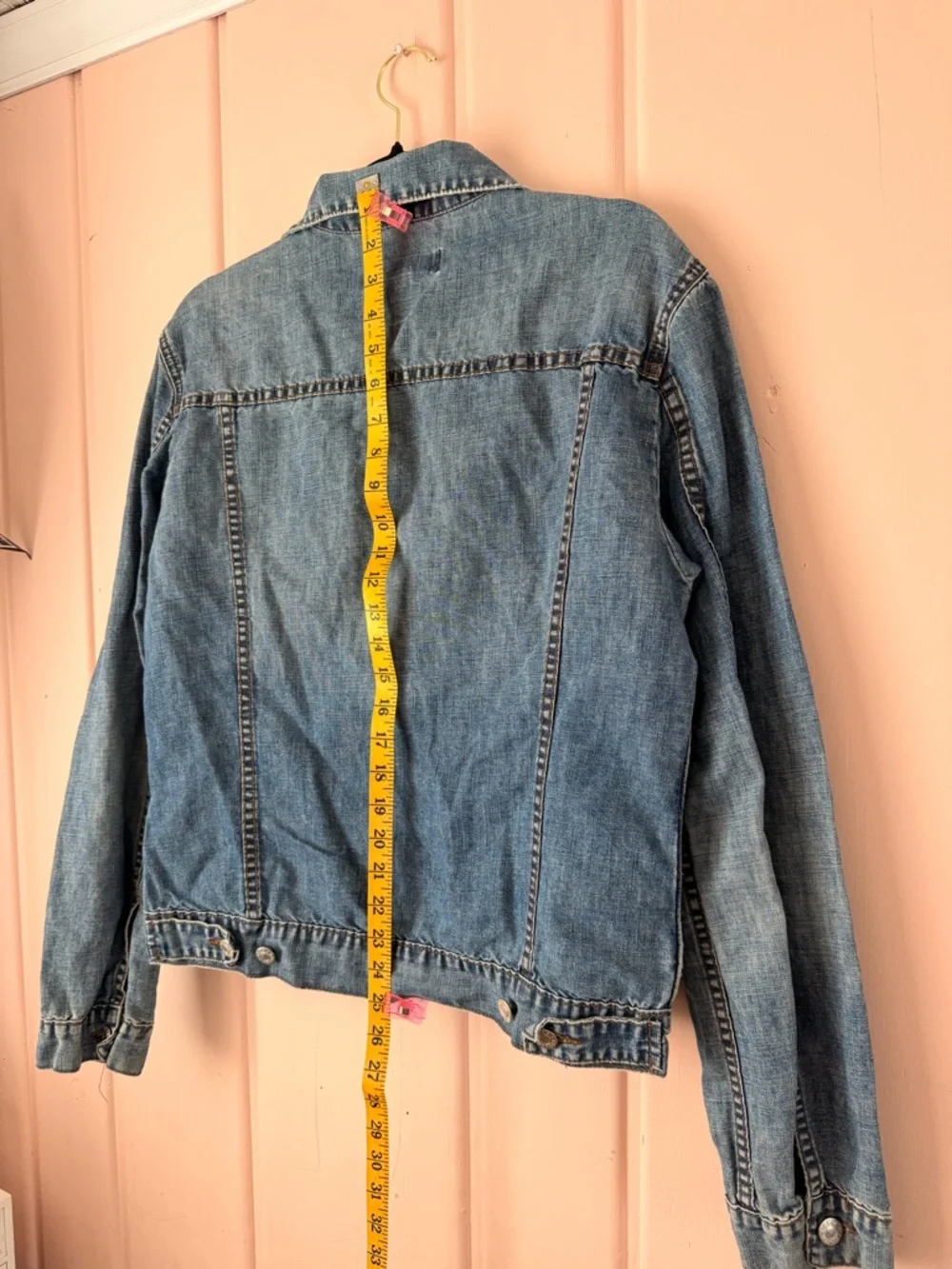Club Monaco Vintage-Style Light Wash Denim Jacket SzM - Picture 4 of 4